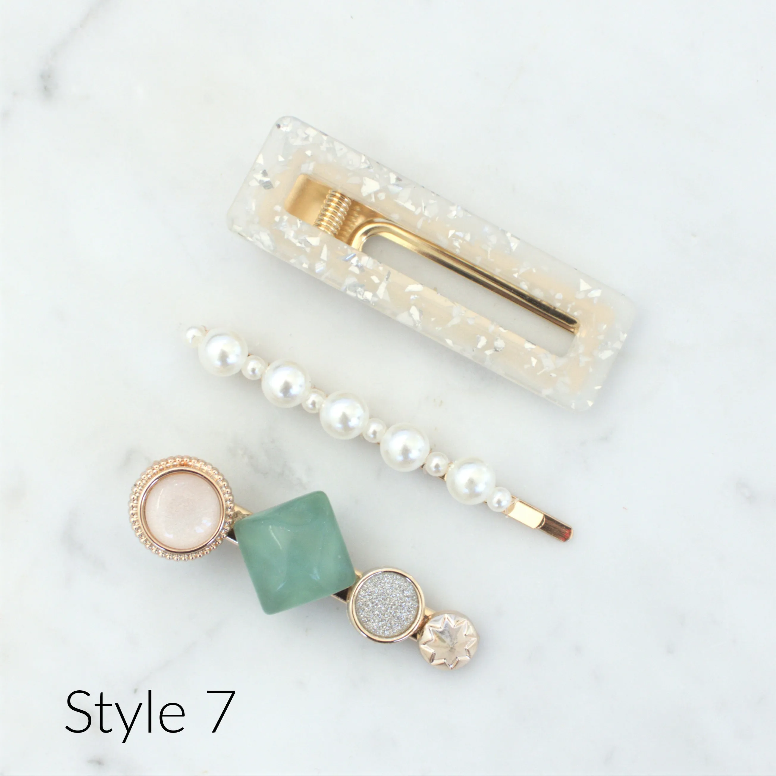 Trendy 3 Pack Hair Clip Barettes