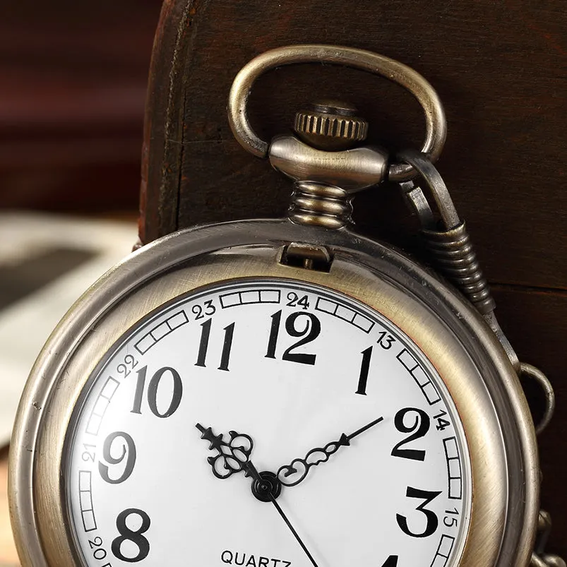 Unisex Vintage Steampunk Style Arabic Numeral Dial Fob Watches