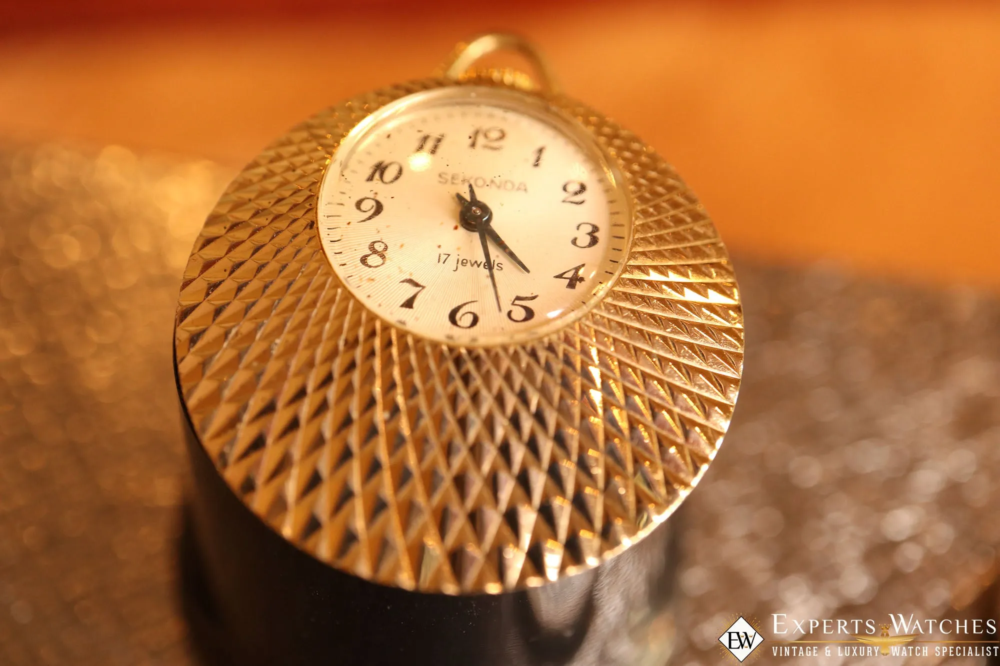 Vintage Art Deco Sekonda 17 Jewels USSR Pocket Manual Watch Box