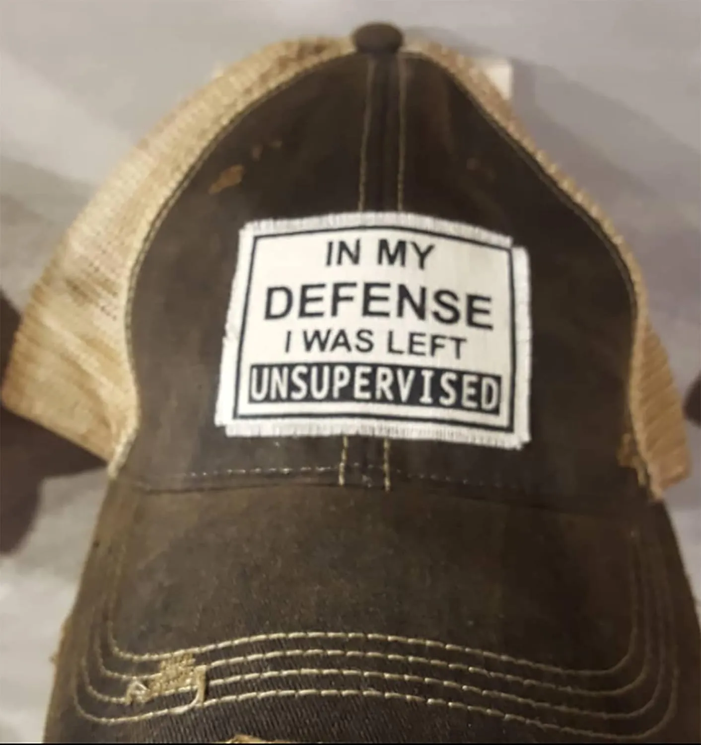 Vintage Life Funny Hats for Women and Girls, Distressed Trucker Baseball Cap with Sayings