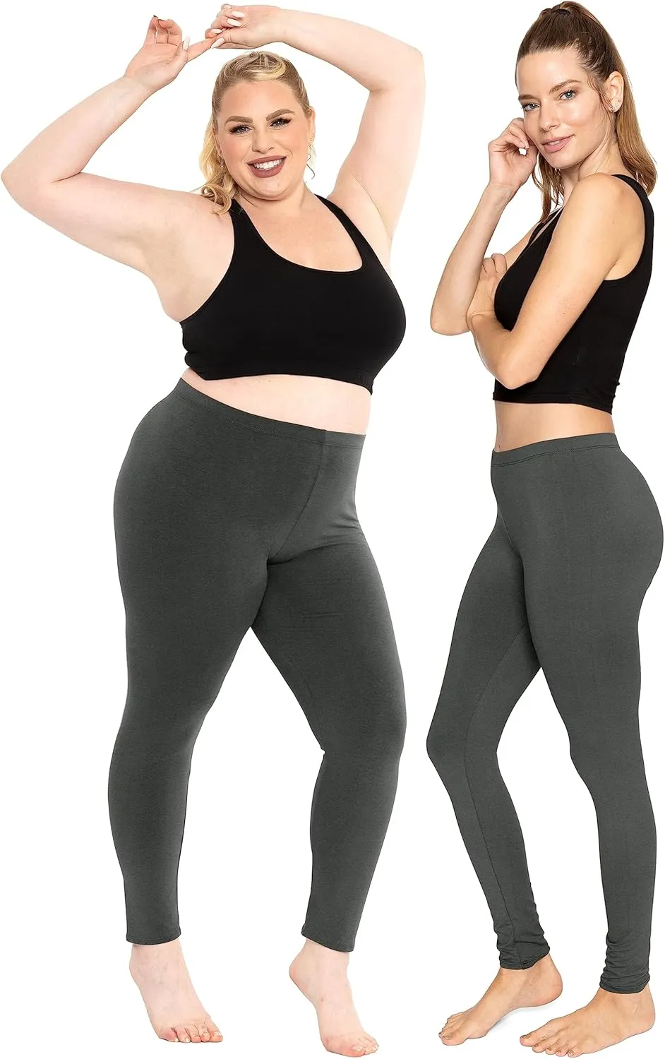 Women's and Plus Size Knee-Length and Ankle Length Leggings