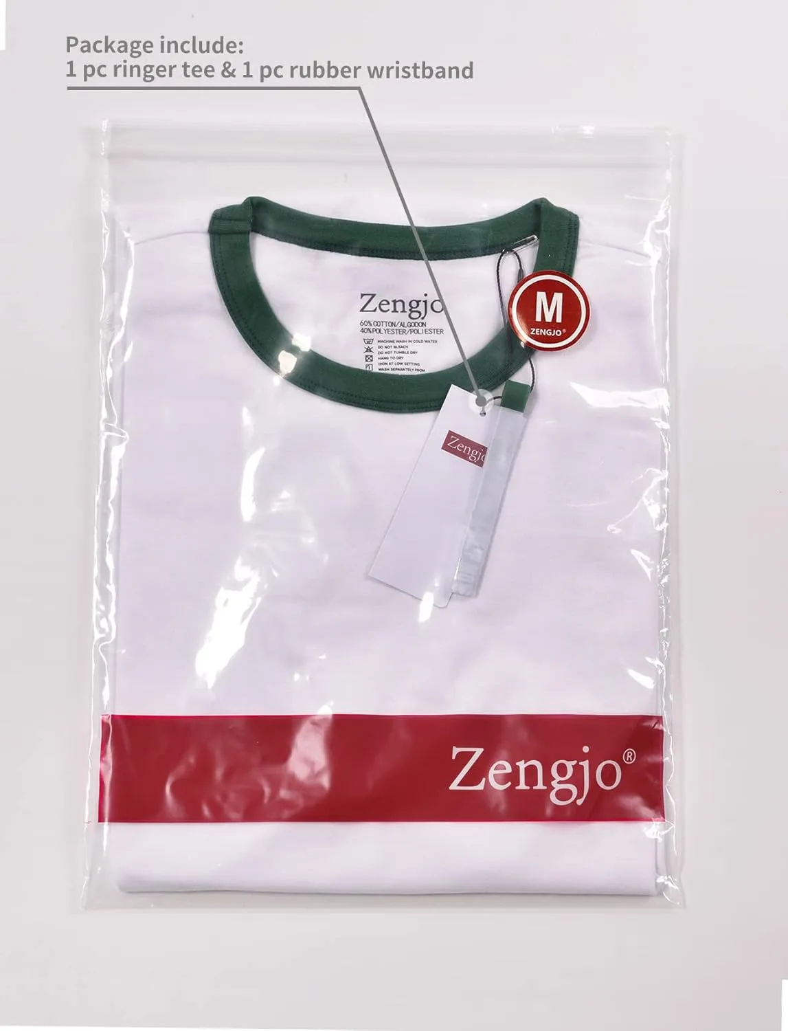Zengjo Men's Ringer Tee Crewneck Athletic T Shirts Short Sleeve Sport Shirt for Men
